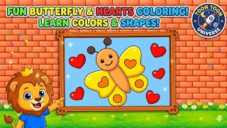 How to Color a Colorful Cartoon Butterfly 🎨 Easy Drawing Book Game for Toddlers screenshot 5