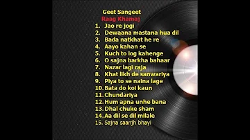 Raag Khamaj based hindi film songs