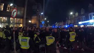Chelsea Fans Push Back Police | Tottenham Vs Chelsea EFL Cup