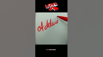 ADELAIDE name in cursive handwriting #calligraphy #cursive #art #names #learn #cursivewriting #short