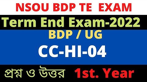 NSOU UG CC HI 4 / Final exam 2022 / CC-HI-04 / Question & answers