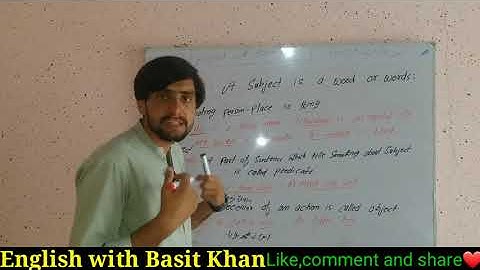 Basics of Grammar/Subject,Predicate And Object/Learn in pashto❤