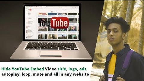 Hide YouTube Embed Video title, logo, ads, autoplay, loop, mute and all in any website || jishaan