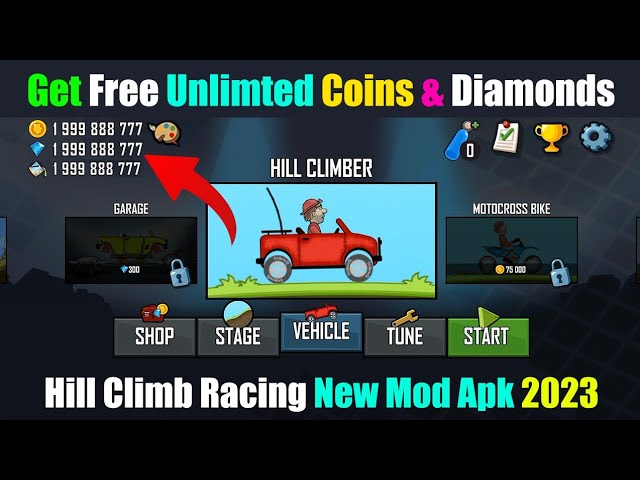 Hill Climb Racing 2 Hack Mod Unlimited Coins & Gems - Mod Apk