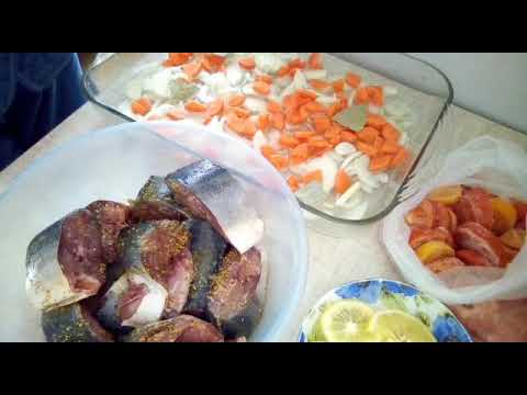 Лакедра запечённая с овощами.Супер рыба.