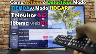 LG TV, Turn on or off Store Mode webOS system