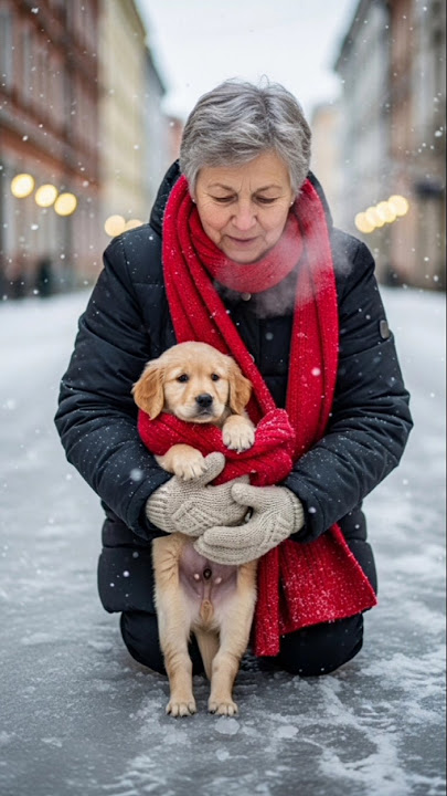Elderly Woman Rescues Dying Puppy in the Cold - YouTube