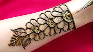 Very beautiful stylish front hand mehndi design | easy mehndi design | simple mehndi design | mehndi