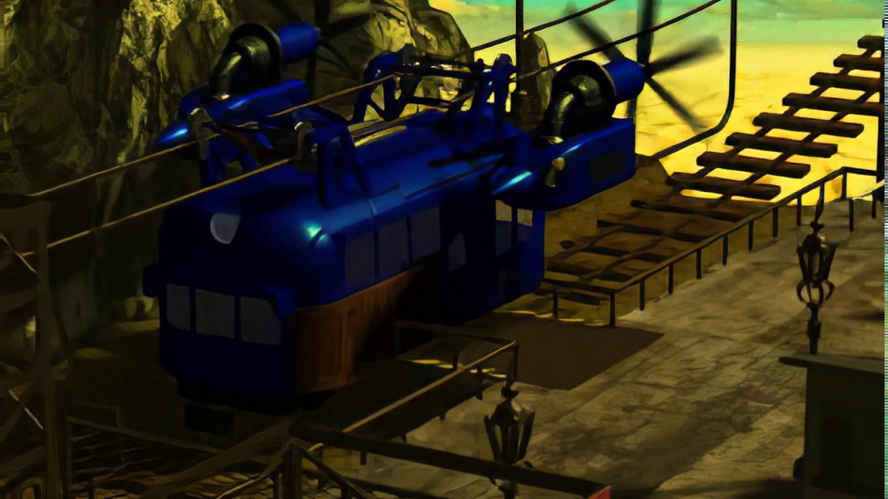 The Ropeway car arrives back in North Corel from the Gold Saucer. FMV ...