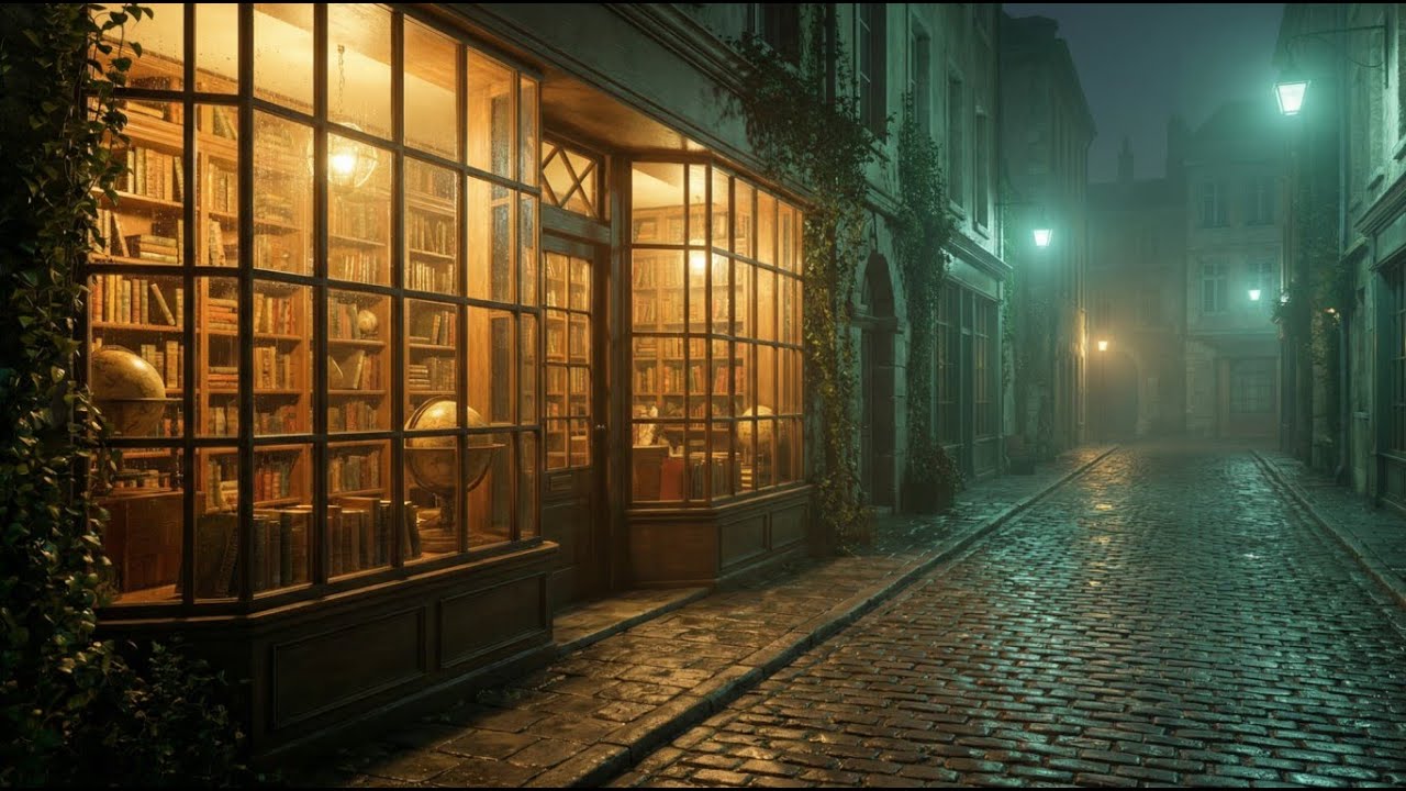 Quiet Alley Library – Rainy Night Ambience - YouTube