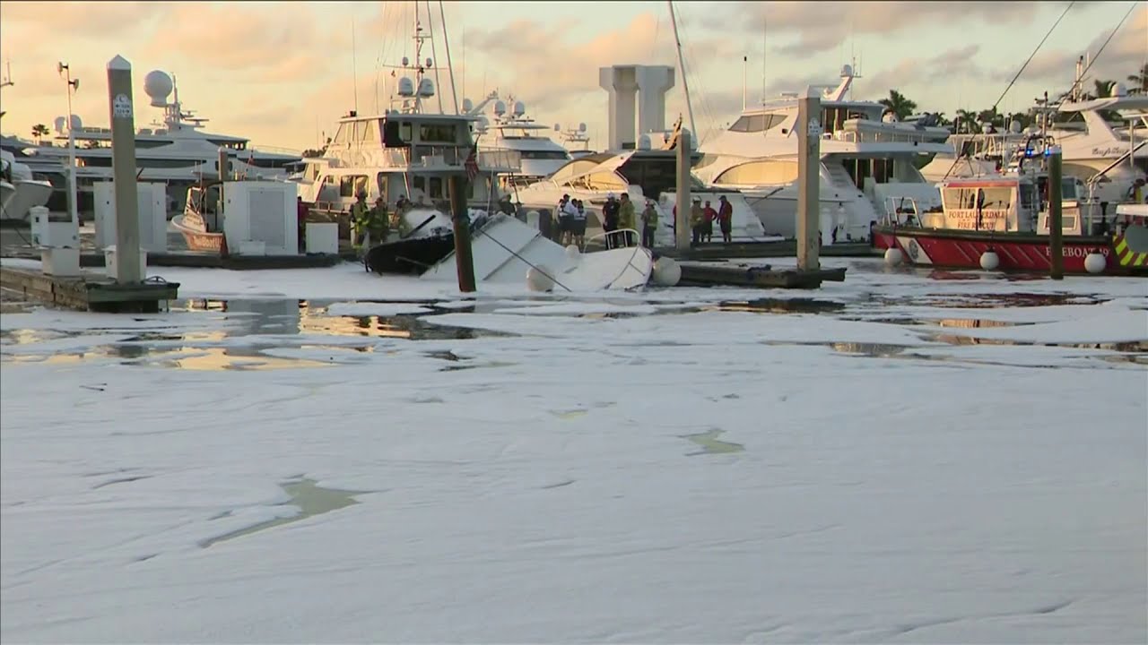 yacht sinks in fort lauderdale