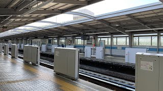 2024年4月19日(金)時点、大阪メトロ中央線九条駅でも両側ホームへの可動式ホーム柵設置のみ完了！駅構内の様子を観察！
