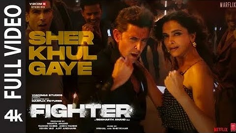 FIGHTER: Sher Khul Gaye (Full Video) Hrithik, Deepika, Vishal-Sheykhar, Benny, Shilpa, Kumaar