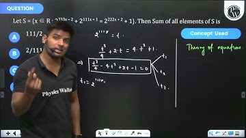 Let \(S=\left\{x \in R: 2^{333 x-2}+2^{111 x+1}=2^{222 x+2}+1\right\}\). Then Sum of all element....