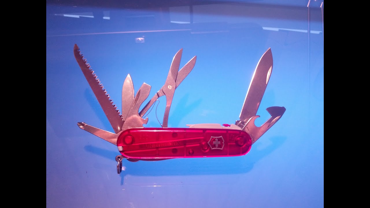 Victorinox Spartan Lite, Swiss pocket knife, transparant red