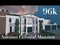 No Advanced Placement Autumn Colonial Mansion - Bloxburg Speedbuild - 96k, 8 bedrooms