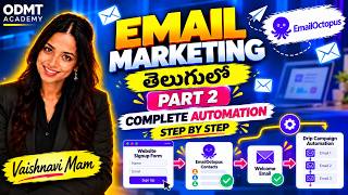 Email Marketing in Telugu | Part 2 | How to Set Up Email Automation in EmailOctopus | Forms | 2026 Update