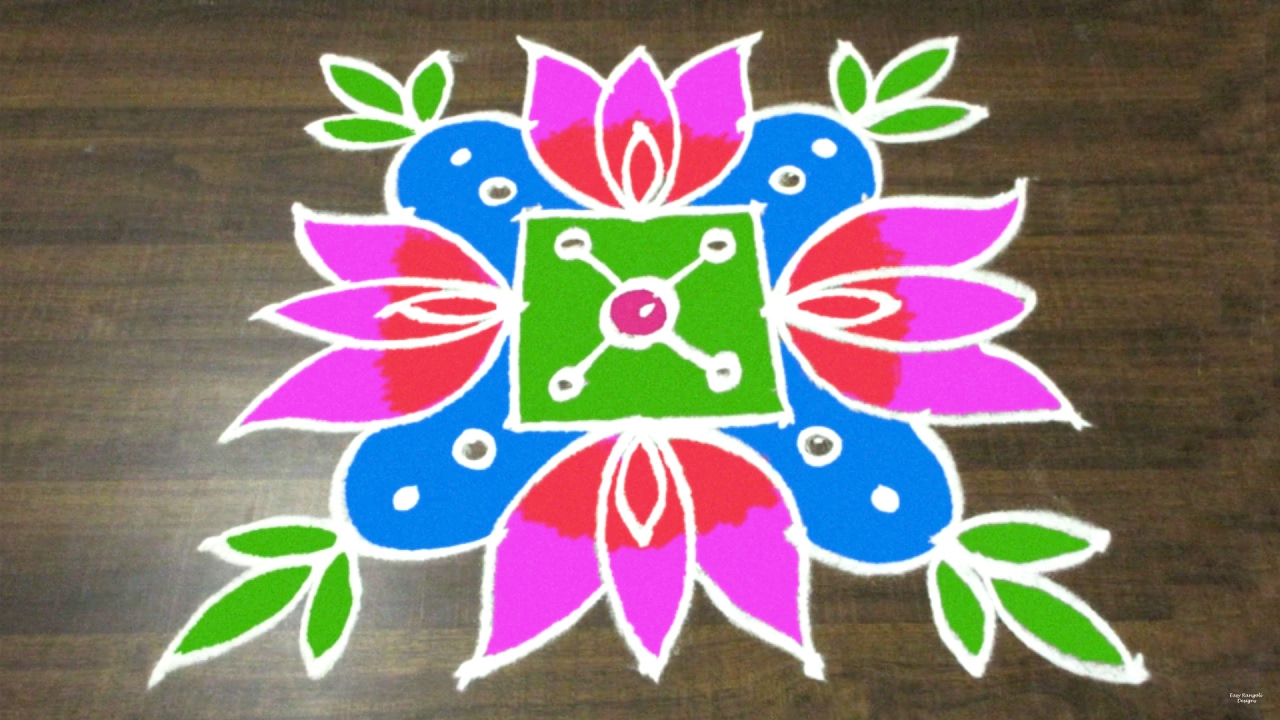 381 - Easy Rangoli Designs with Simple Kolam Design Art | Latest ...