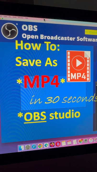 ✭Save As MP4 video file #obsstudio #howto #shorts