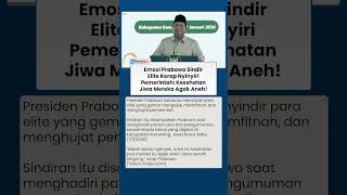 Emosi Prabowo Sindir Para Elite Kerap Nyinyiri Pemerintah: Kesehatan Jiwa Mereka Agak Aneh!