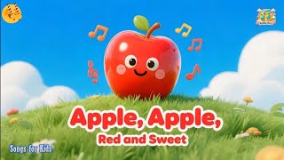 Apple Apple Red and Sweet | Fruit songs | kids songs | Ronchild