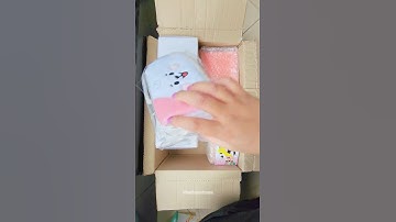 Quick unboxing! #bts #btsarmy #bt21 #bt21merch #bt21collection #tinytan #jin