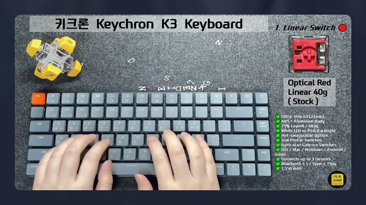 Keychron K3 Low Profile Mechanical Keyboard Sound🔊Switch Sound Comparison