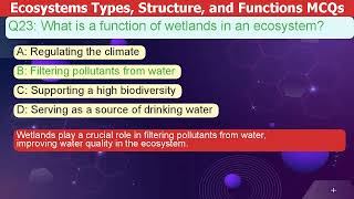 Ecosystems Quiz! 🧠 Test Your Knowledge!  #Ecosystems #MCQ #Ecology #Quiz