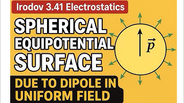 Irodov 3.41 Electrostatics | Spherical Equipotential Surface due to Dipole in Uniform Field #jee