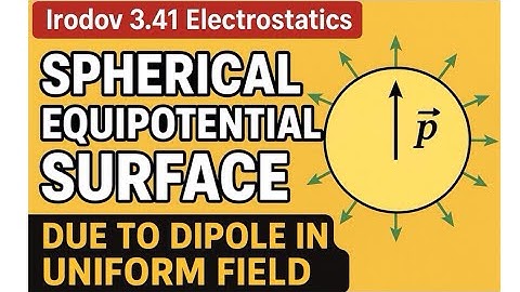 Irodov 3.41 Electrostatics | Spherical Equipotential Surface due to Dipole in Uniform Field #jee