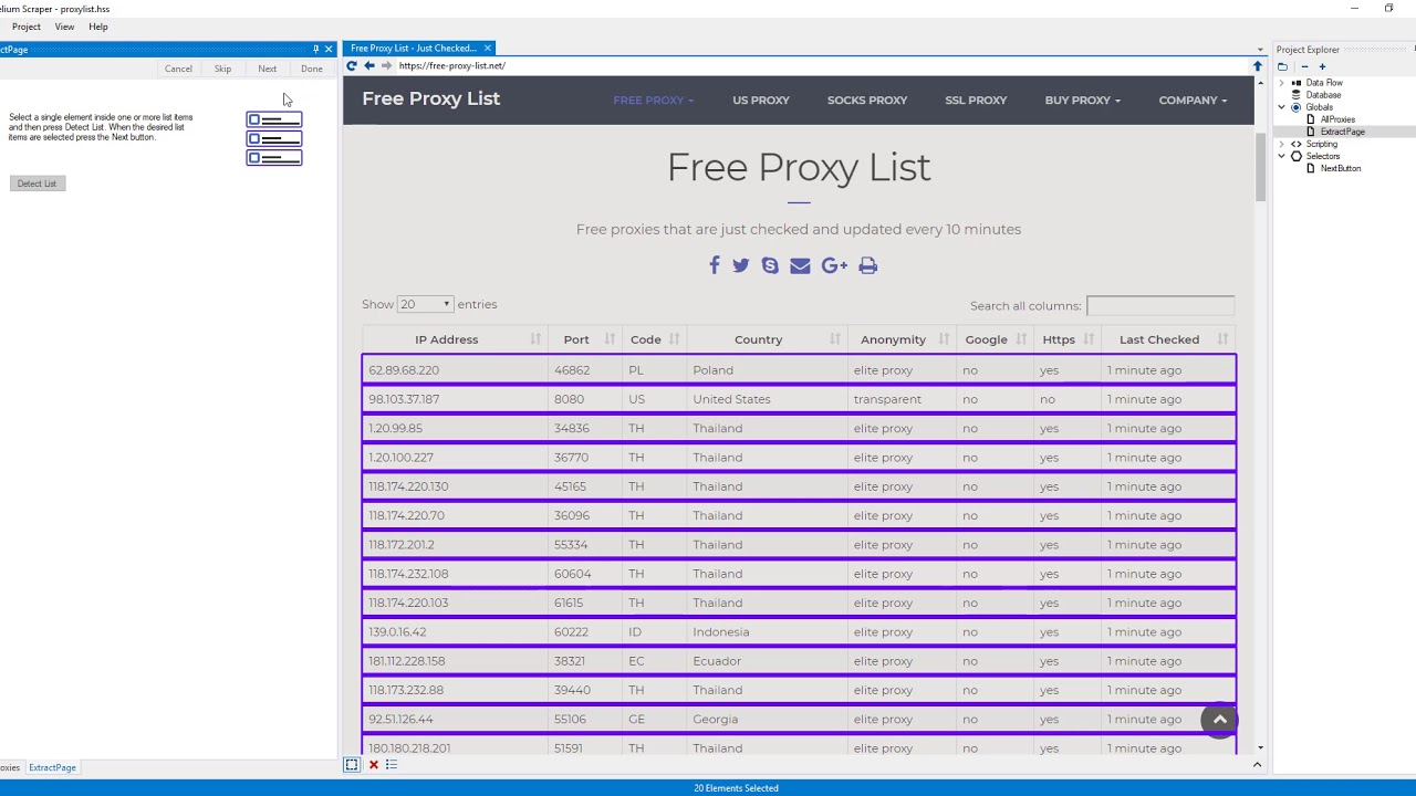 free proxy list thailand