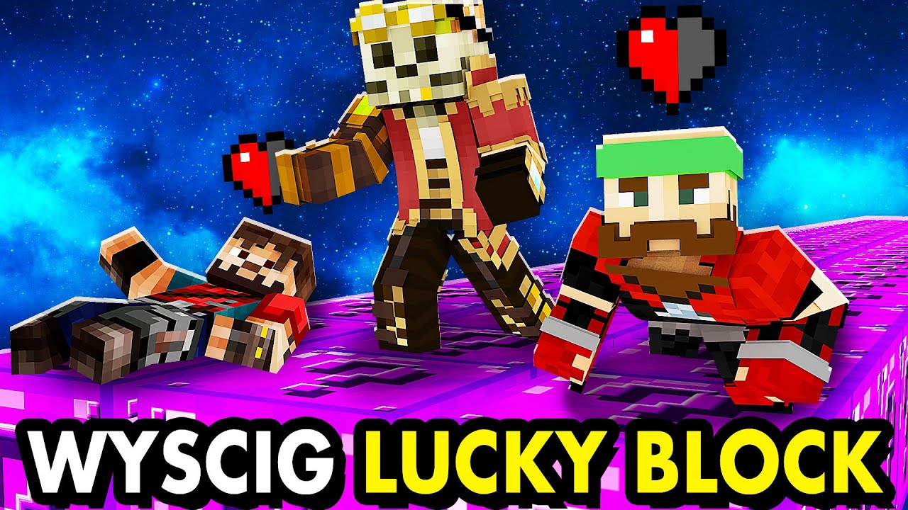 NAJLEPSZY I NAJTRUDNIEJSZY WYŚCIG GALAXY LUCKY BLOCK w MINECRAFT (Lucky Block Race)