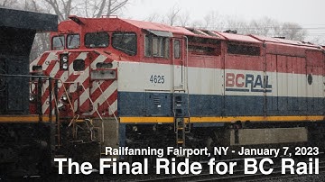 The Final Ride of BC Rail 4625 - Railfanning Fairport, NY, 1/7/23, featuring BCOL 4625 and CP 8876