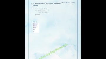 Reverse Number Pattern Using Iteration Statements | GE3171 Python Programming Lab #shorts #viral