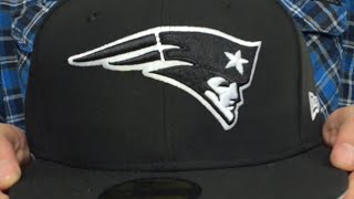 Patriots 'NFL TEAM-BASIC' Black-White Fitted Hat by New Era