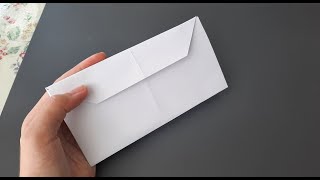 Yapıştırıcısız Dikdörtgen Zarf Yapımı 💌| A4 Kağıttan Mektup Zarfı| Kağıt Katlama Sanatı| Origami|DIY