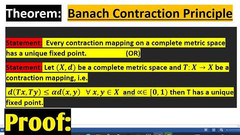 Banach contraction principle || statement || proof || detailed discussion || Maths by Zahfran