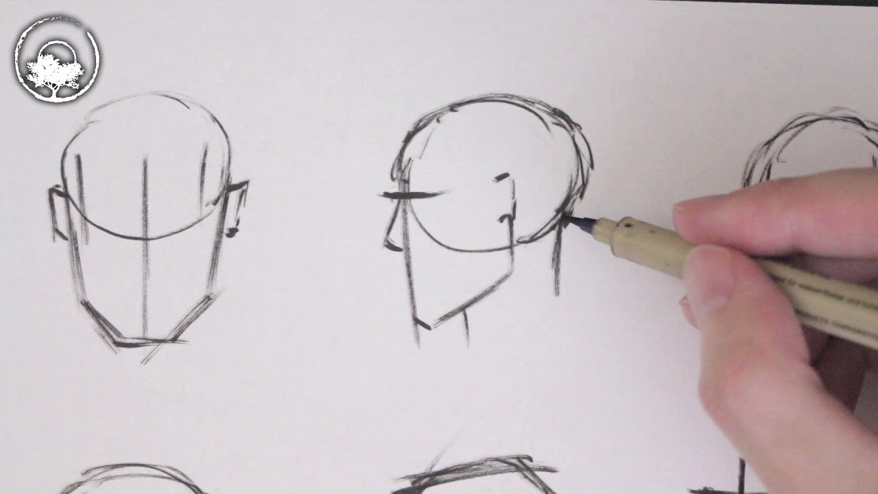 Sample How to draw head sketch step by step for Online