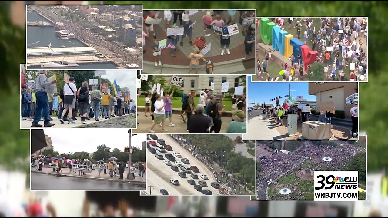 Millions protest Trump amid military parade and tension