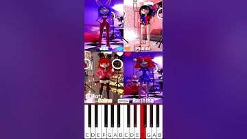 Pomni x Ragatha x Caine x Jax ZAI ZAI MEOW MEOW | TADC (@M3lw) - Octave Piano Tutorial