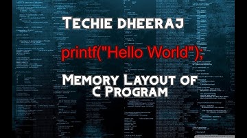 Memory Layout Of  C Program | Demo ( With Example )