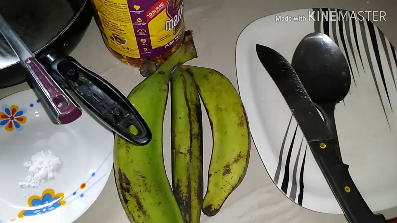 How to: prepare green plantain (mashed fried unripe plantain) - YouTube