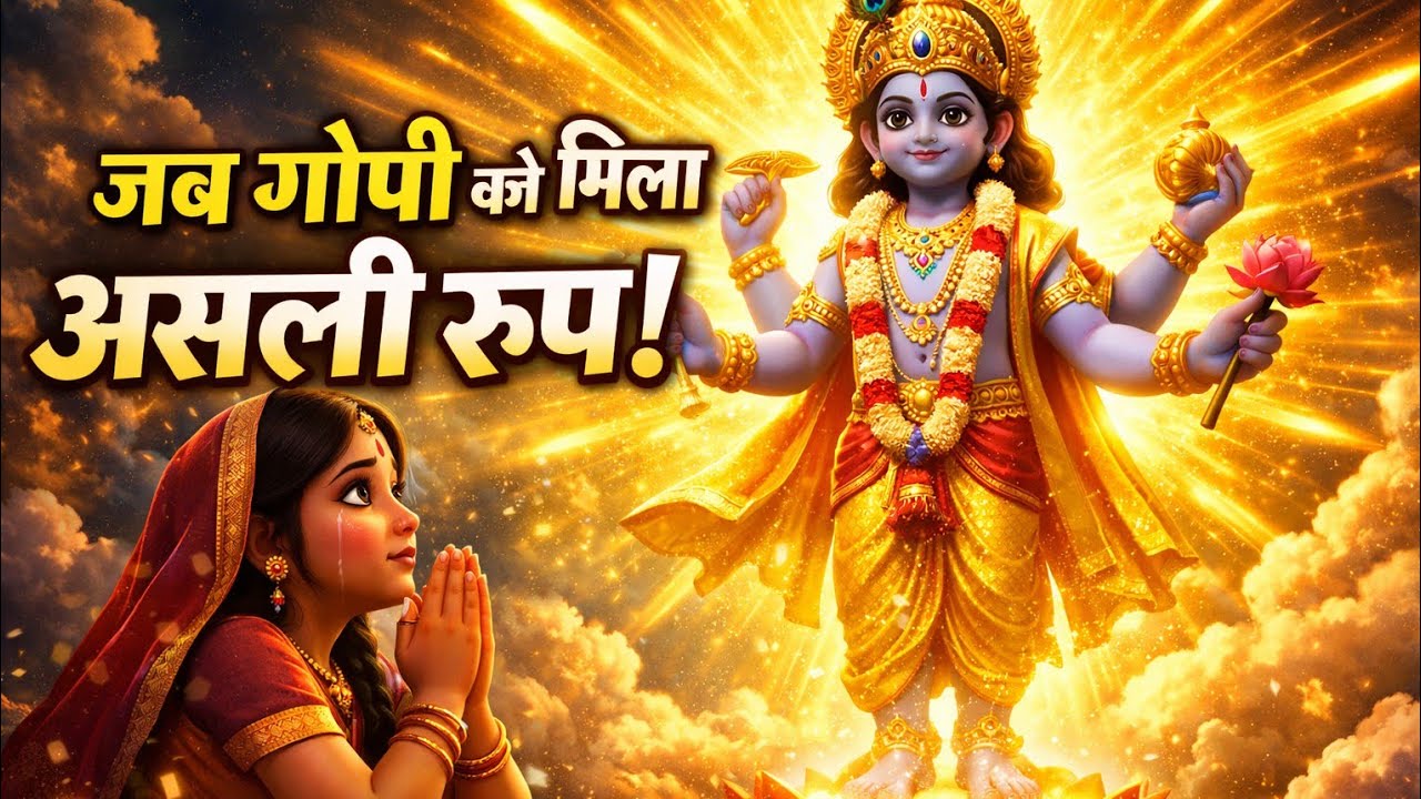 प्रभावती ने दी चुनौती… और श्री कृष्ण ने माखन चुराकर दिखा दिया!”part2#indreshji#bhakti #krishnaleela