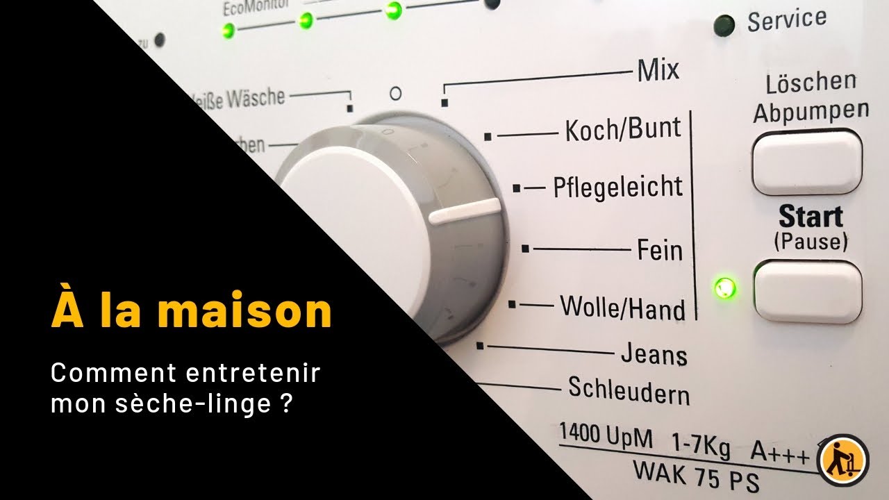 Comment entretenir mon sèche-linge ? - YouTube