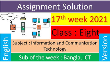 English Version Class 8 ICT 17th week 2021 assignment Solution