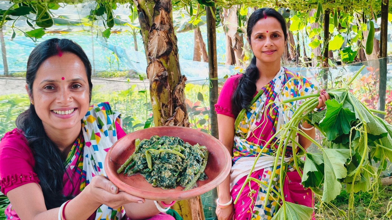 লাউয়ের ডগা পাতা দিয়ে এইভাবে একবার খেয়ে দেখবেন মাছ মাংসের কথা মনে আসবে না | lau pata bhapa recipe