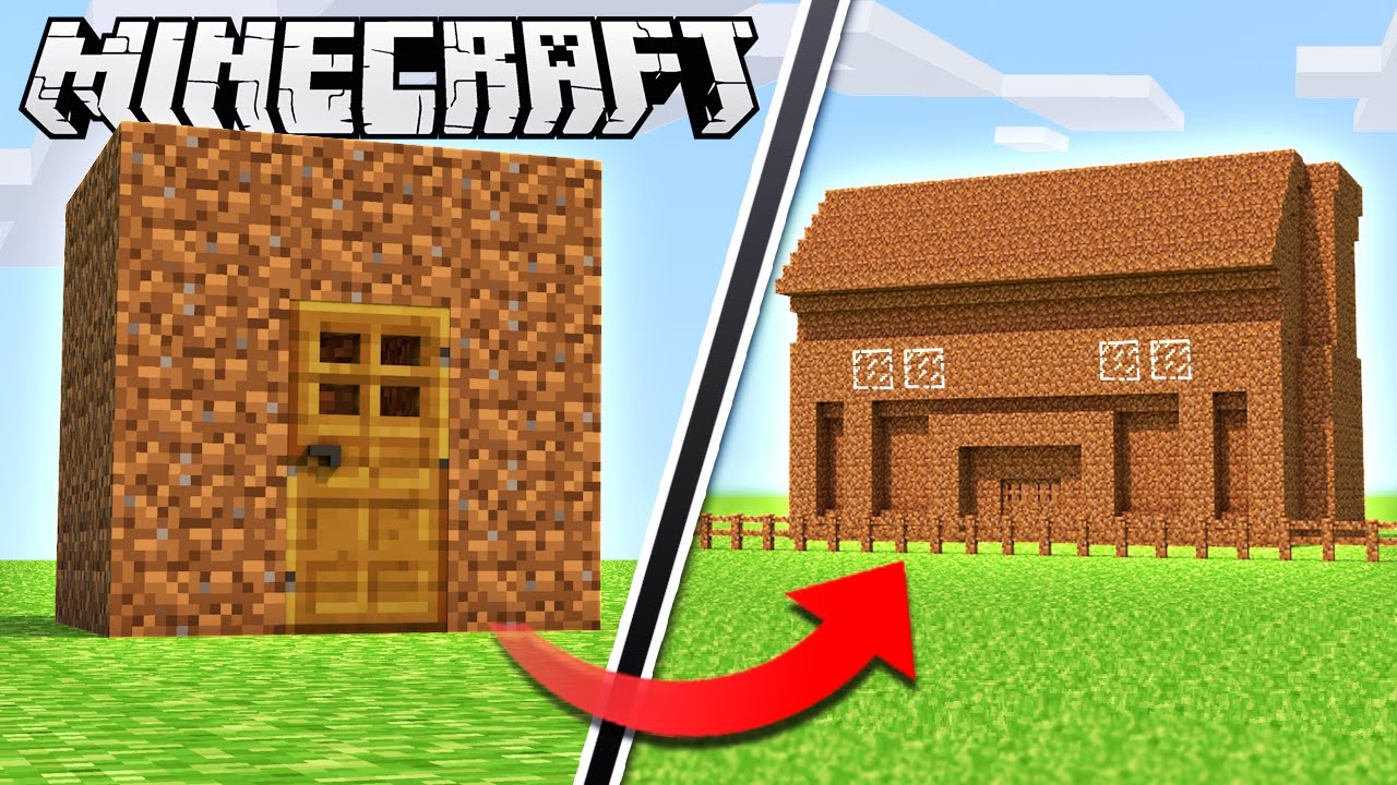 This Minecraft House Is Only Made Of Dirt Youtube