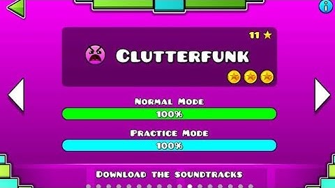 #11 Geometry Dash - Clutterfunk - Gameplay All Coins (#insane)