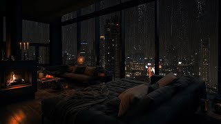 Гармония в темноте: Симфония света и дождя в ночном городе