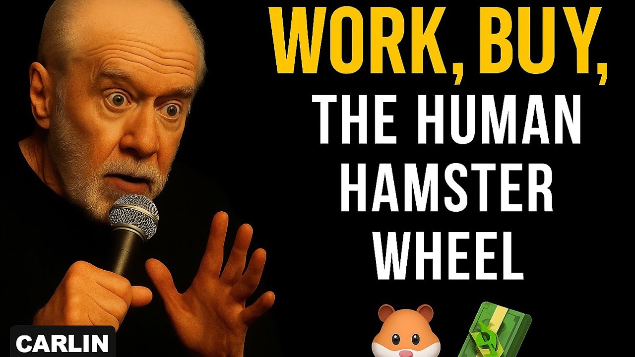 🎤💼 George Carlin — “Work, Buy, Die: The Human Hamster Wheel 🐹💸”